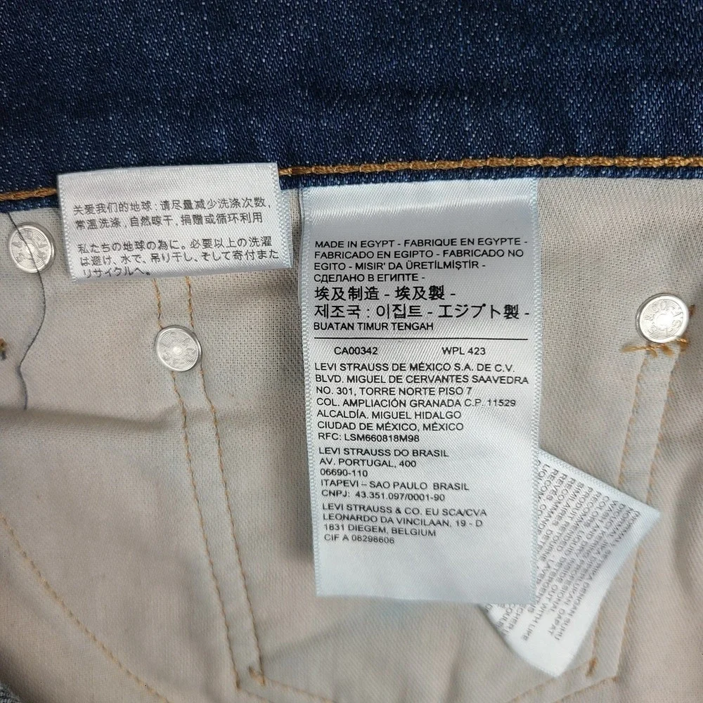 Levi's 541 Jeans Mens 44x32‎ Blue Athletic Taper Fit Dark Wash Denim